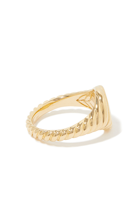 Sculpted Cable Mini Pinky Ring in 18K Gold